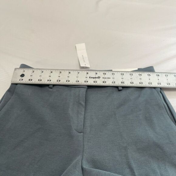NWT Ann Taylor Curvy Fit Mid Rise The Ankle Blue Grey Pants Size 8 New - Picture 2 of 7